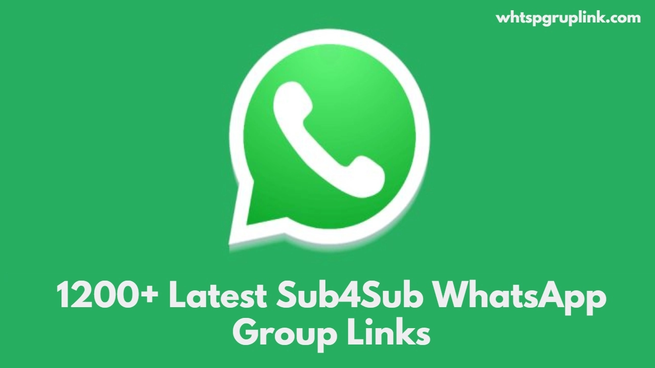 Sub4Sub WhatsApp Group Links