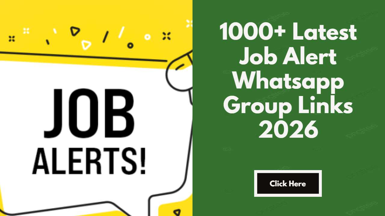 Job Alert Whatsapp Group Links